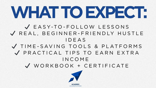 Side Hustles 101 – Start Earning Online with Low-Cost, Beginner-Friendly Hustles (Certificate + Workbook Included)